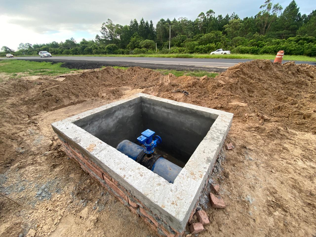 Galeria de Execução da adutora de água bruta DN 500 no SAA do município de Tramandaí