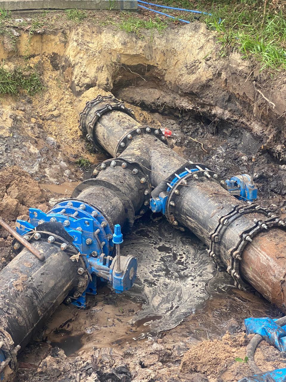 Galeria de Execução da adutora de água bruta DN 500 no SAA do município de Tramandaí